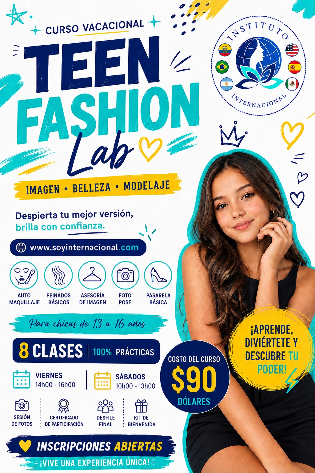 💎TEEN FASHION LAB CURSO VACACIONAL DE IMAGEN, BELLEZA y MODELAJE